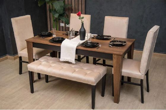 ترابيزه سفره مع 4كراسي وبانكيت