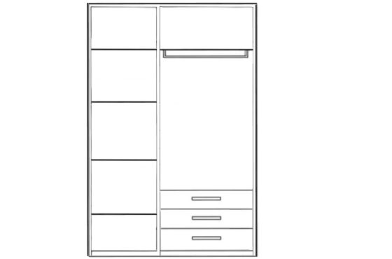 دولاب 100×185سم