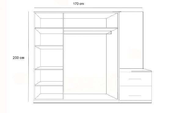 دولاب 170×200سم